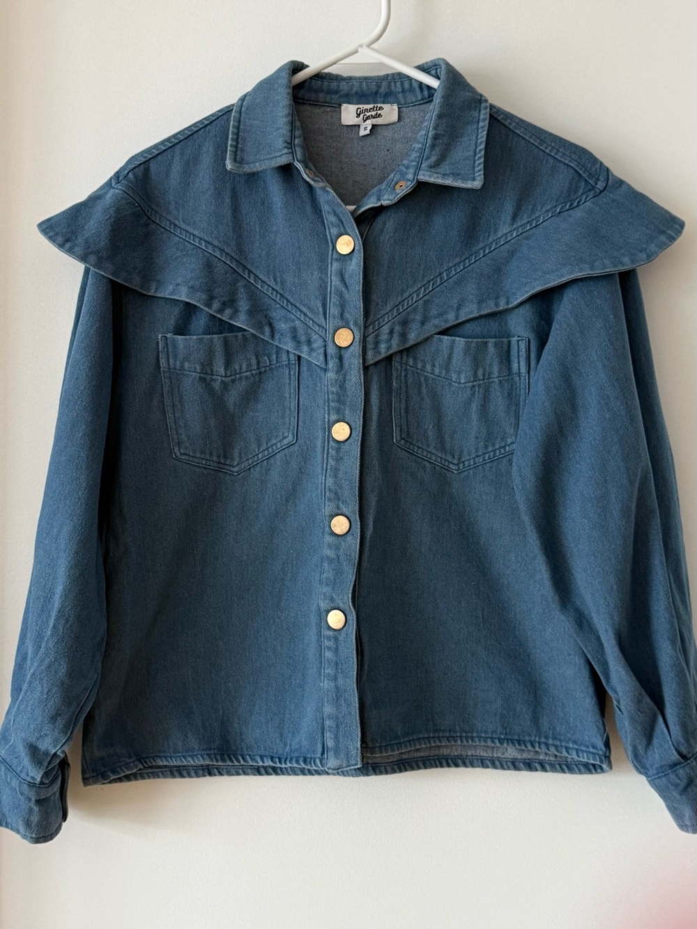 Ginette Garde Denim Western Ruffle Shirt – Size S